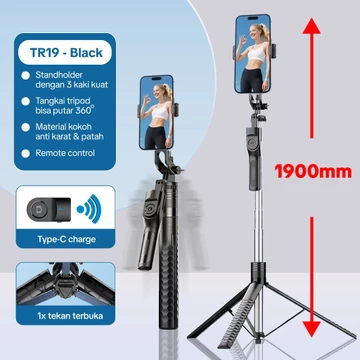 Jovitech TR13S 4in1 Tripod 170CM Tongsis Bluetooth Selfie Stick Tripod With Remote Selfie Stick