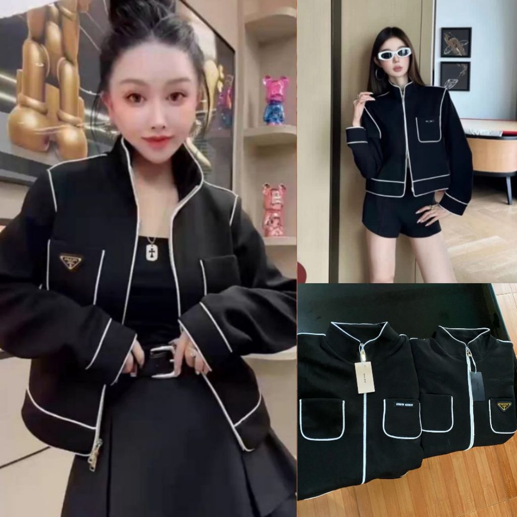 Jual Jacket Black LD 110+/114+ Cotton Stretch With Lis High Quality ...