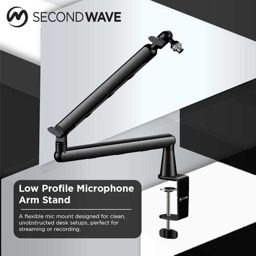 Jual SECONDWAVE SWA1 Low Microphone Boom Arm Stand 360 Rotate Heavyduty ...