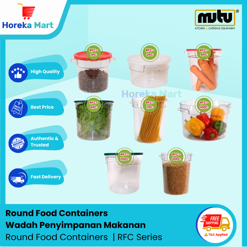 Jual MUTU Tempat Penyimpanan Makanan Round Food Containers Bulat RFC ...