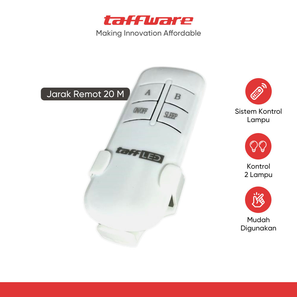 Jual TaffLED Wireless Remote Control Lampu Rumah 2 Way - YAM802 ...