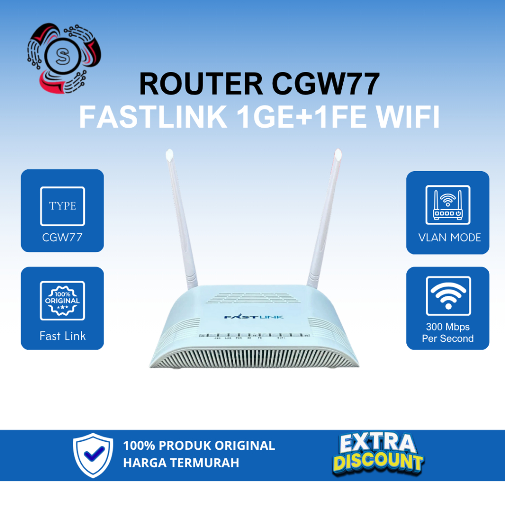 Jual ONU XPON CGW77 FASTLINK ROUTER 1GE+1FE WiFi VLAN MODE, BRIDGE MODE ...