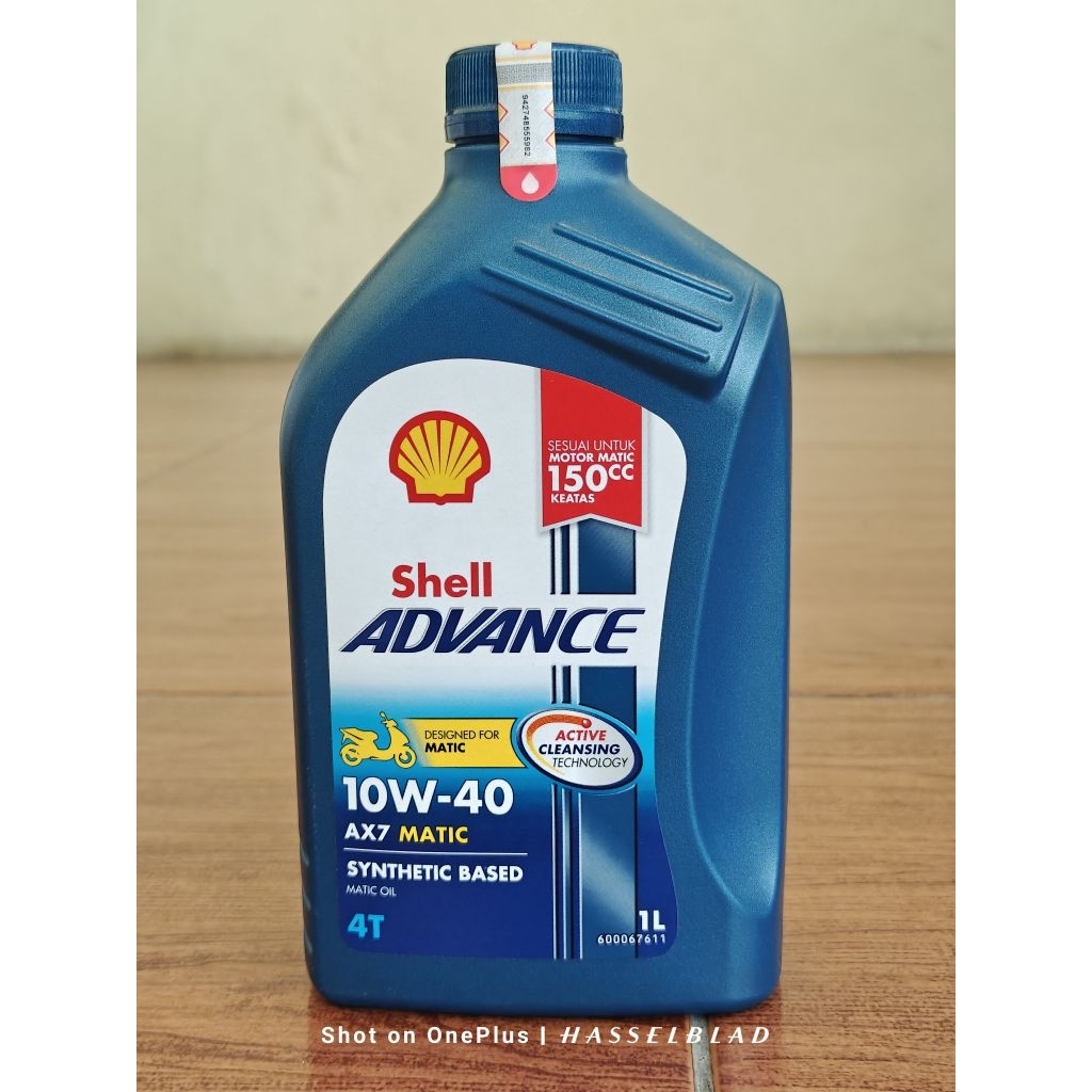 Jual Oli motor matic Original SHELL Advance AX7 10W-40 1L | Shopee ...