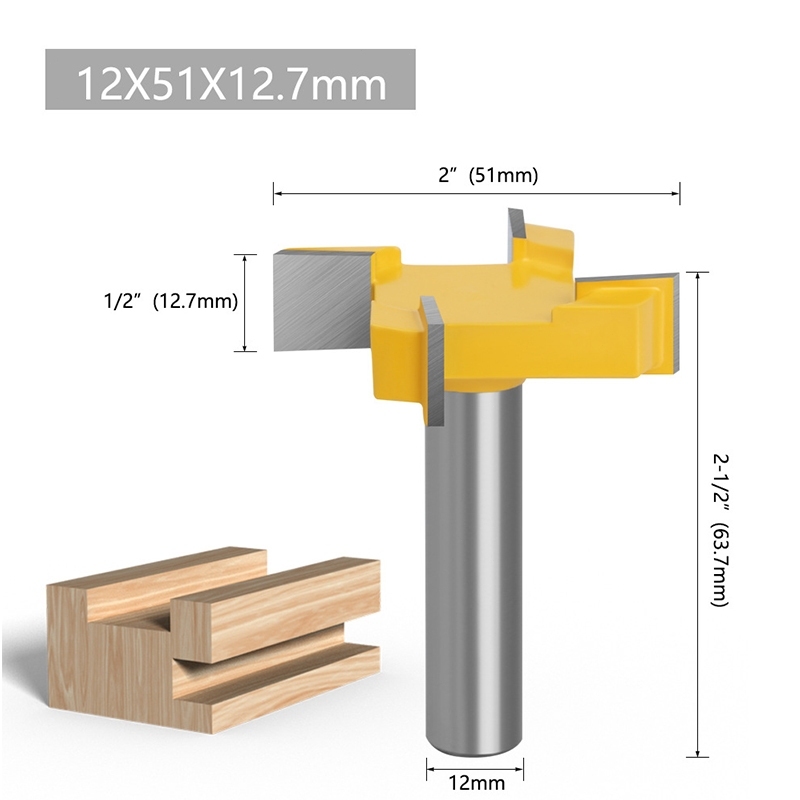 Jual 1/2 inch 4 Blade Mata Router Mata Router Kayu Profil Panel Pintu ...