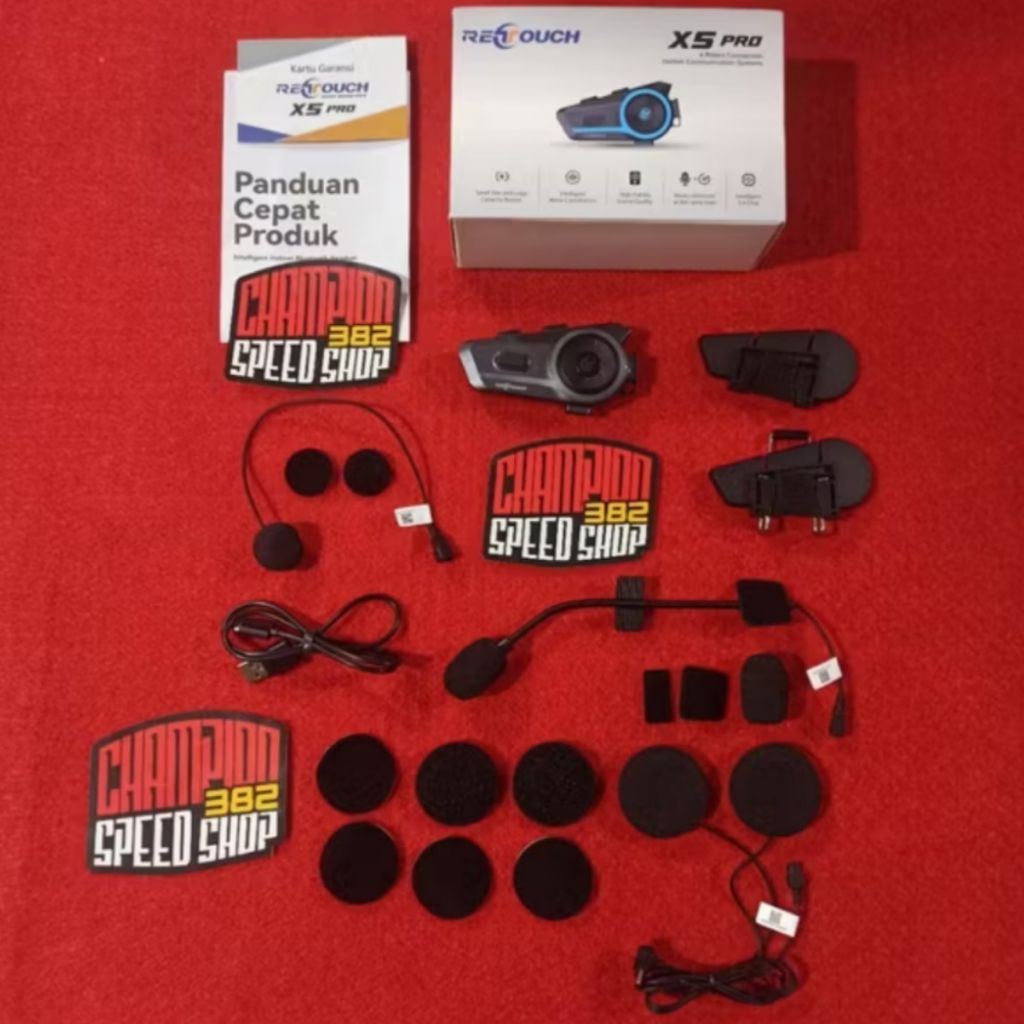 Jual Interkom Intercom Helm ReTouch NEW X5 PRO Helmet Communication ...
