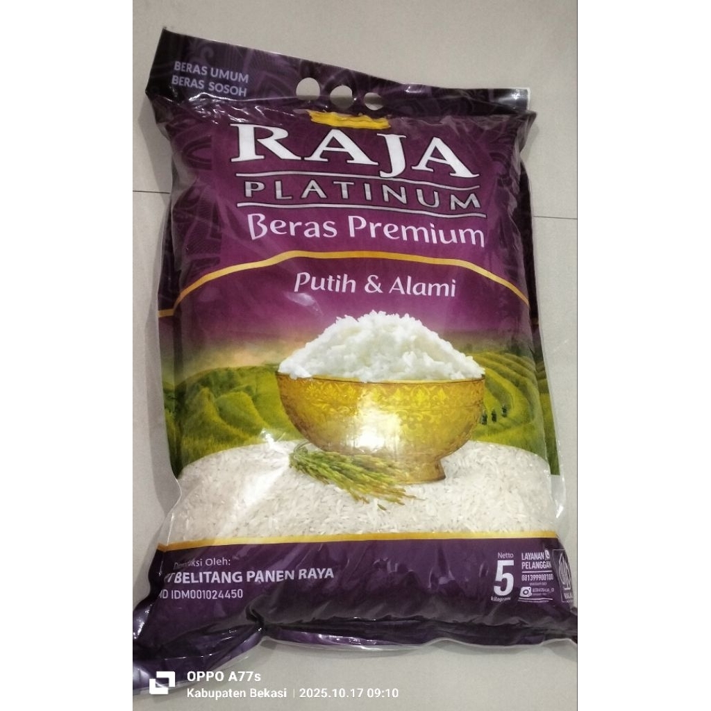 Jual Beras Premium Raja Platinum 5kg | Shopee Indonesia