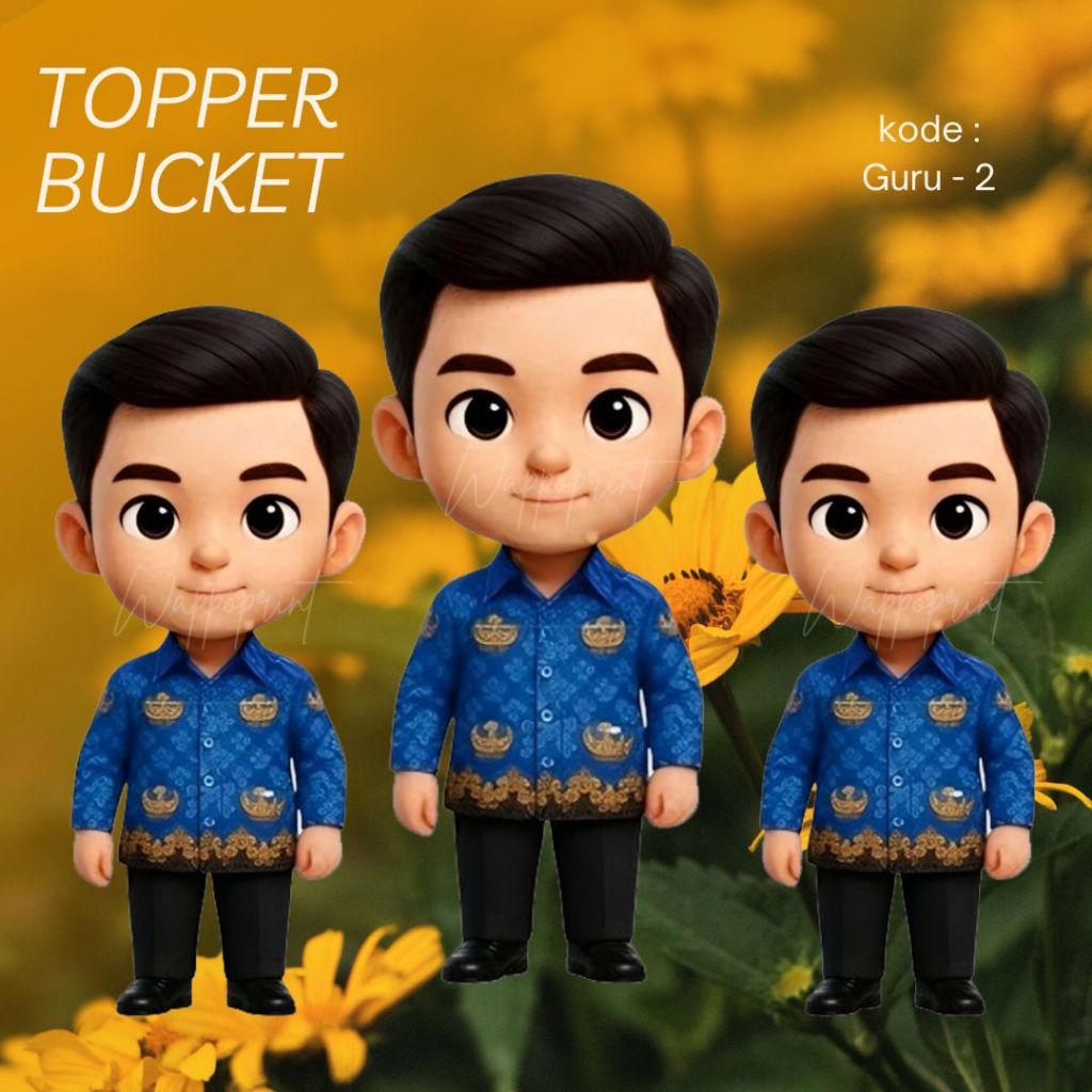 Jual Topper Guru Mini Untuk Gif Hari Guru / ISI 32 PCS Topper Guru ...