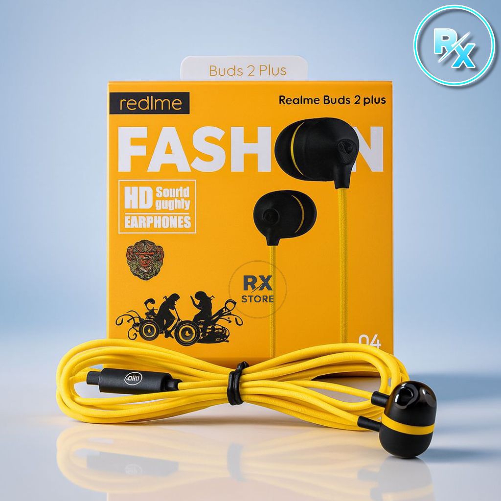 Jual Handsfree Headset Realme Buds 2 Plus Earphone Stereo Extra Bass ...