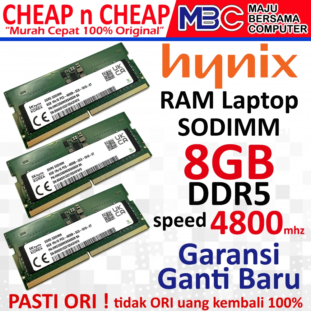 Jual Ram Laptop HYNIX DDR5 16GB 4800mhz - Sodimm Memory Laptop Notebook ...