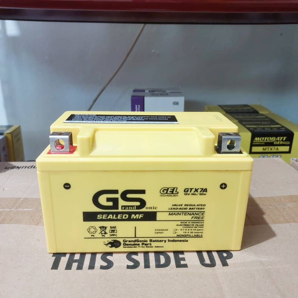 Jual Aki Motor Ninja 250, KLX 250, ZX-10R GS GTX7A 12V 7AH Aki