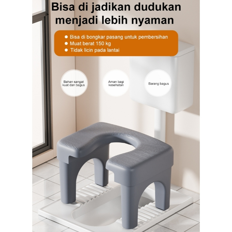 Kursi WC Jongkok Duduk Portable Plastik Closet Jongkok Kursi Toilet Duduk Kamar Mandi