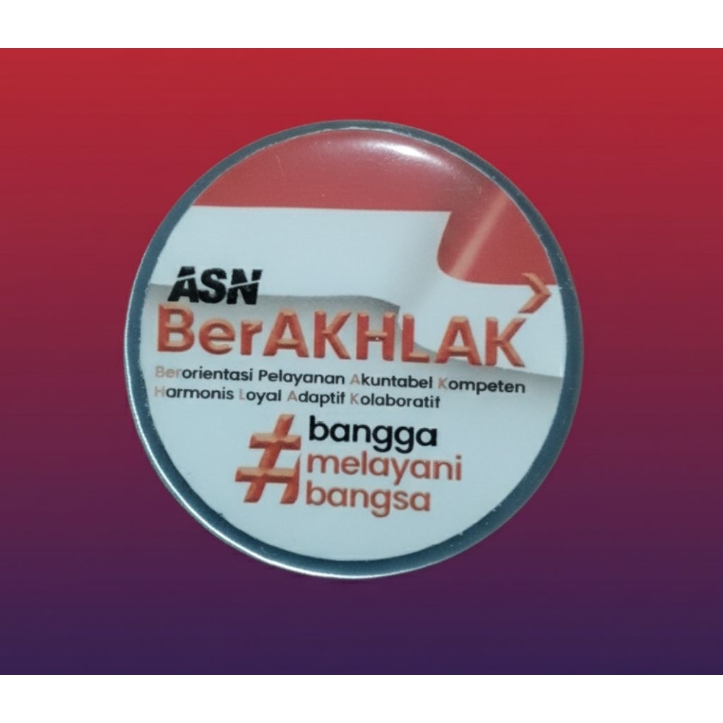 Jual Pin ASN berAKHLAK stainless premium | Shopee Indonesia