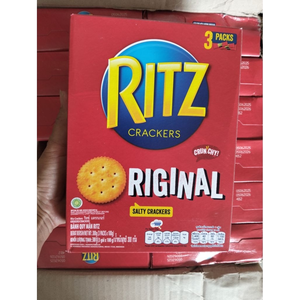 Jual Biskuit original cracker Ritz isi tiga pcs 100grx3 pcs | Shopee ...