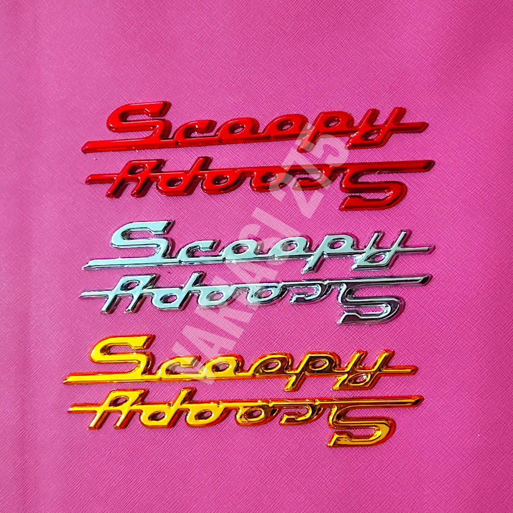 Jual emblem Scoopy / logo Scoopy / tulisan Scoopy timbul / tulisan ...
