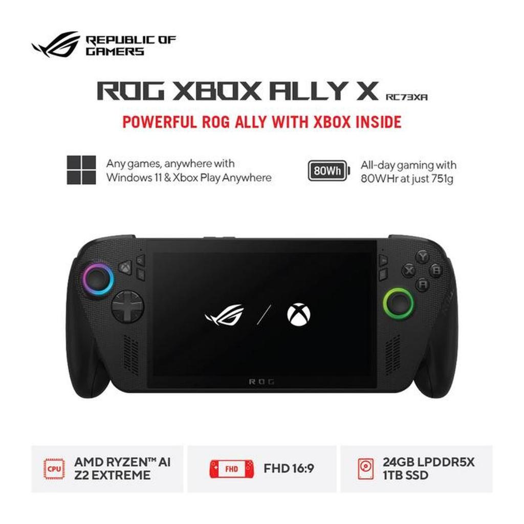 Jual ASUS ROG Xbox Ally X RC73XA-Z2EA35A3T – Black Ryzen AI Z2 Extreme ...