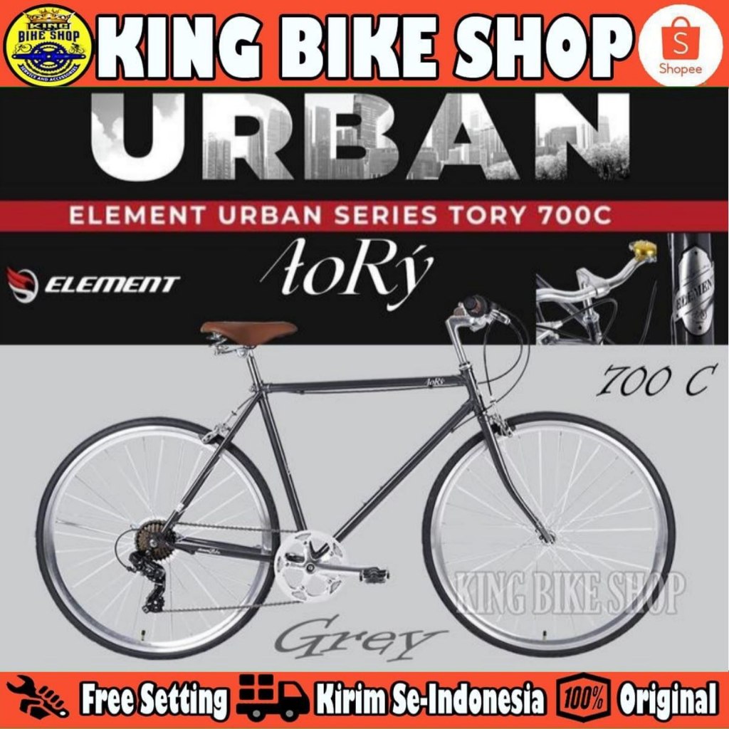 Jual Sepeda Commuter Hybrid ELEMENT TORY 700C Urban 7 Speed Roadbike ...