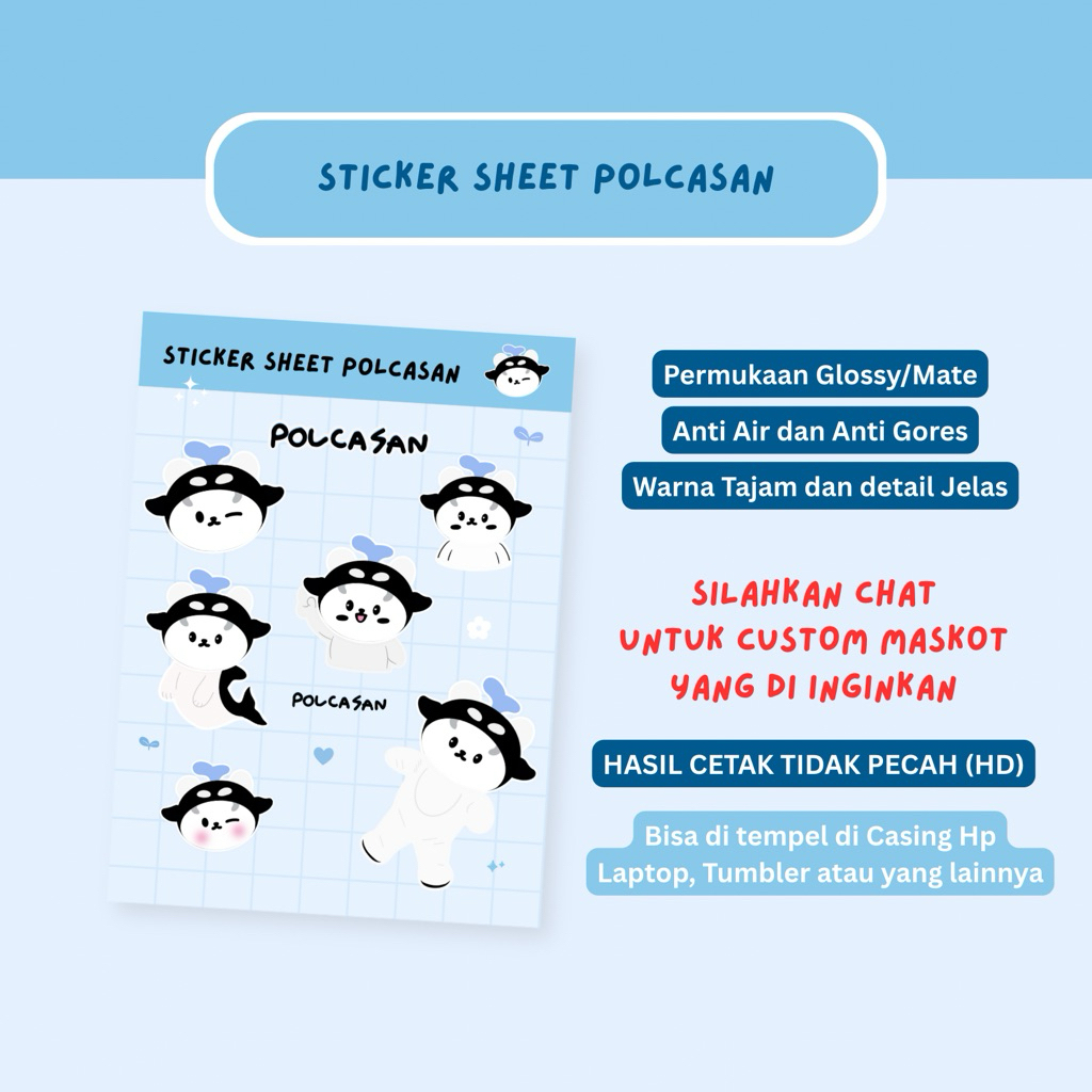 Jual Sticker Sheet Polcasan - Dekorasi Sticker GMMTV Cute - Stiker Lucu ...