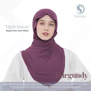 Sabrina Bergo Jisoo Mleyot Rayon Cooltech Hijab Instan Meleyot Tencel