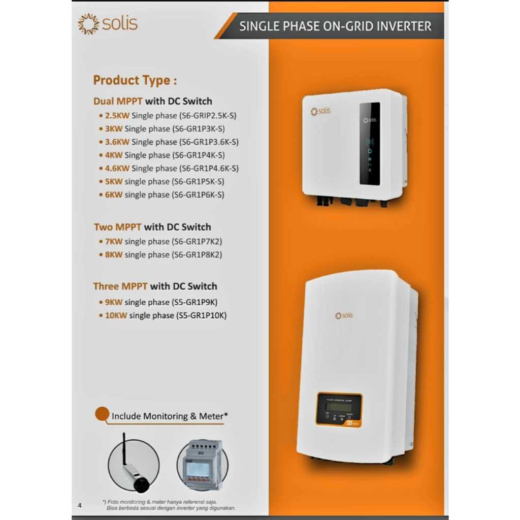 Jual Solis S5-GR1P10K Ongrid Gridtie 10 KW 1 Phase Three MPPT Inverter ...