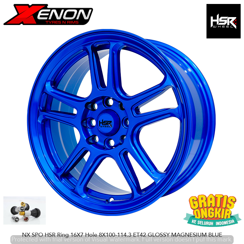 Jual Velg Racing R16 HSR NX Spo Biru Pcd 4x100 4x114,3 Ring 16 Buat ...