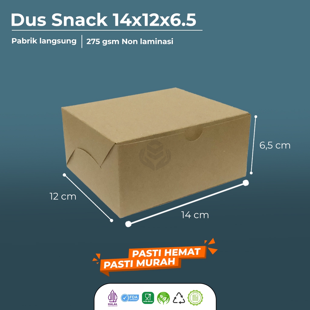 Jual Box Snack Dus Kue Snack Box 14x12 (B1K1-14X12X6.5 Cm) | Shopee ...