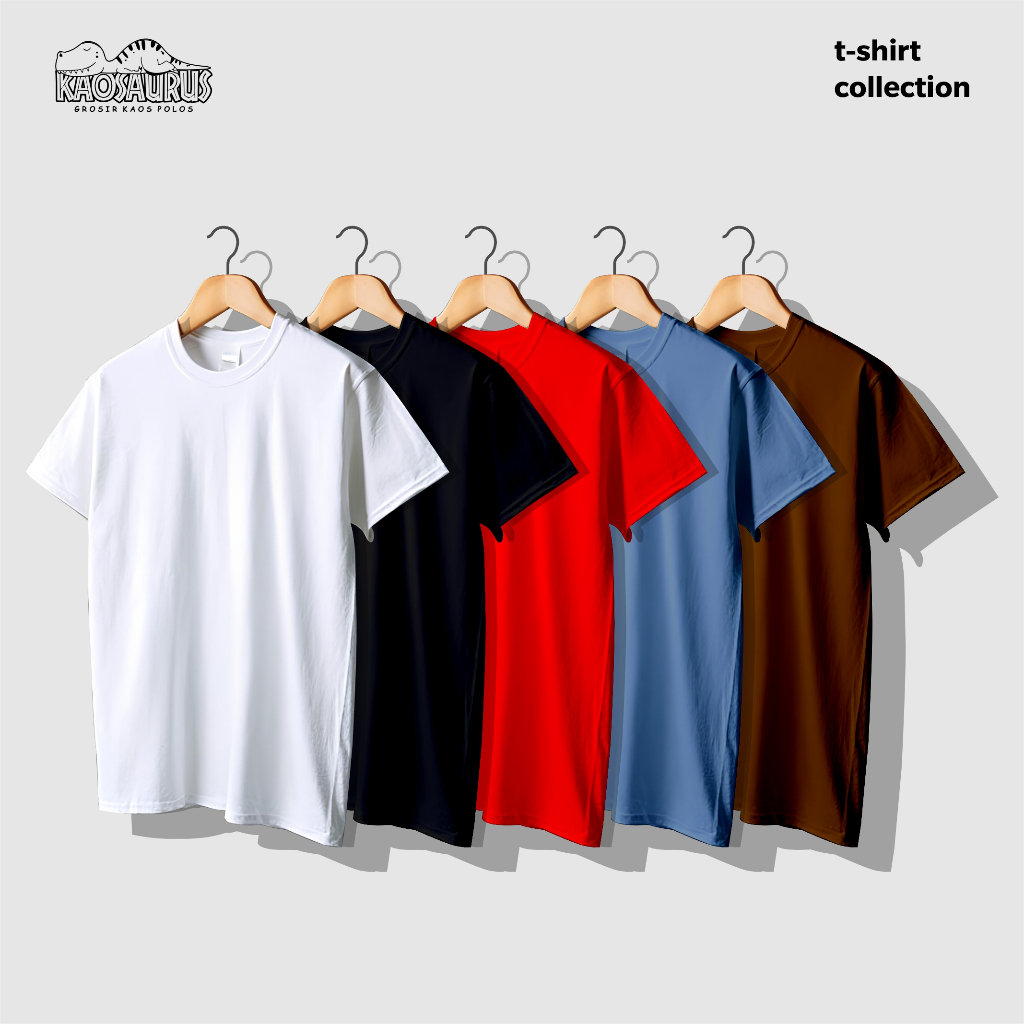 Jual Grosir kaos polos variasi warna bahan katun combed 30s premium ...