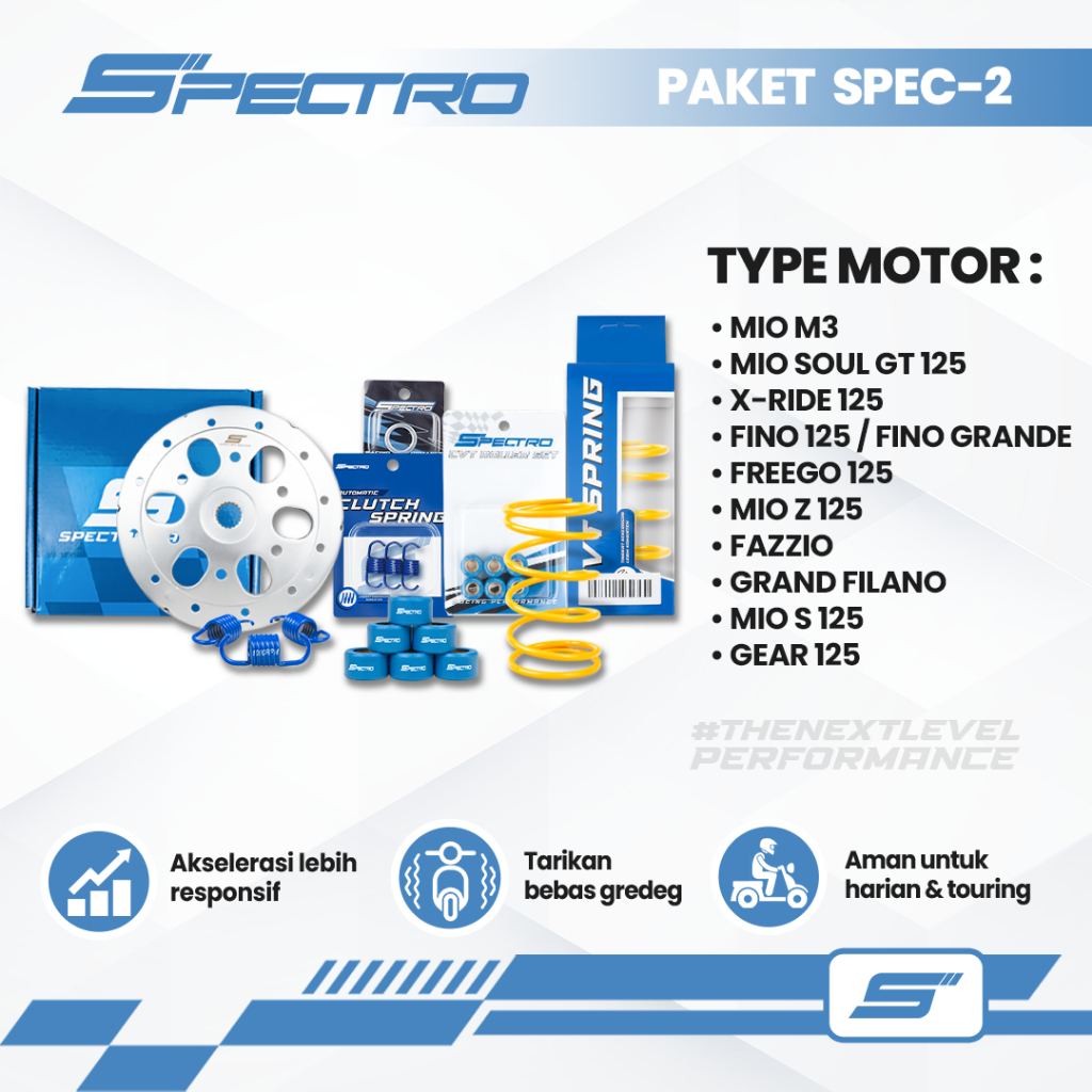 Jual Spectro Paket CVT Spec 2 MIO M3 S Z Xride Soul GT 125 Fino 125 ...