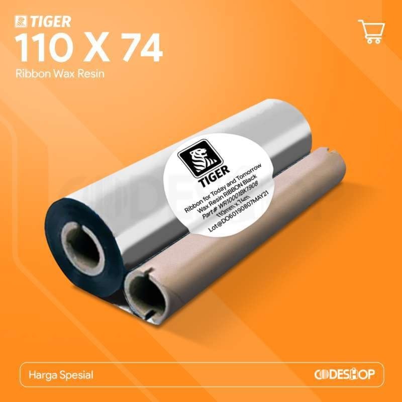 Jual RIBBON BARCODE WAX RESSIN 110 X 74 METER PRINTER ARGOX - SATO ...
