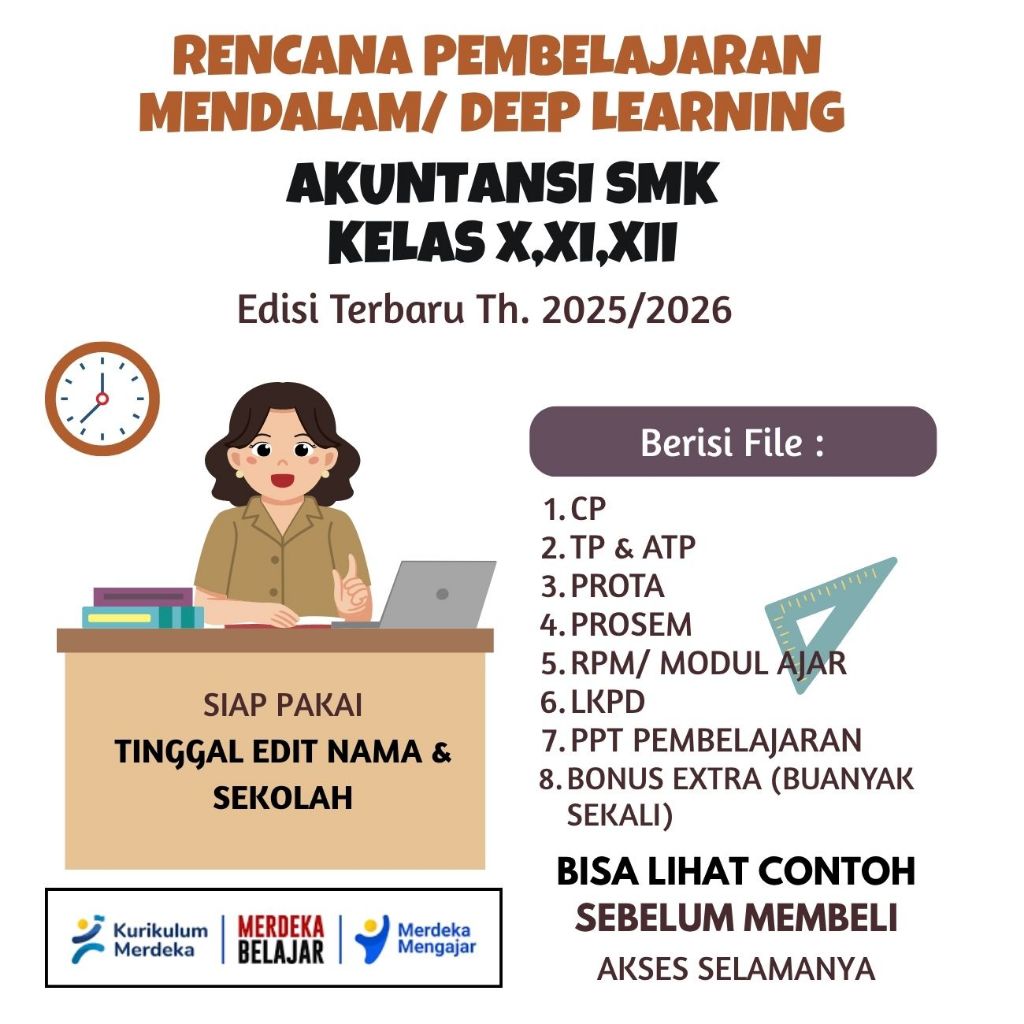 Jual [RPM-AKUNTANSI-SMK] MODUL AJAR DEEP LEARNING AKUNTANSI SMK KELAS ...