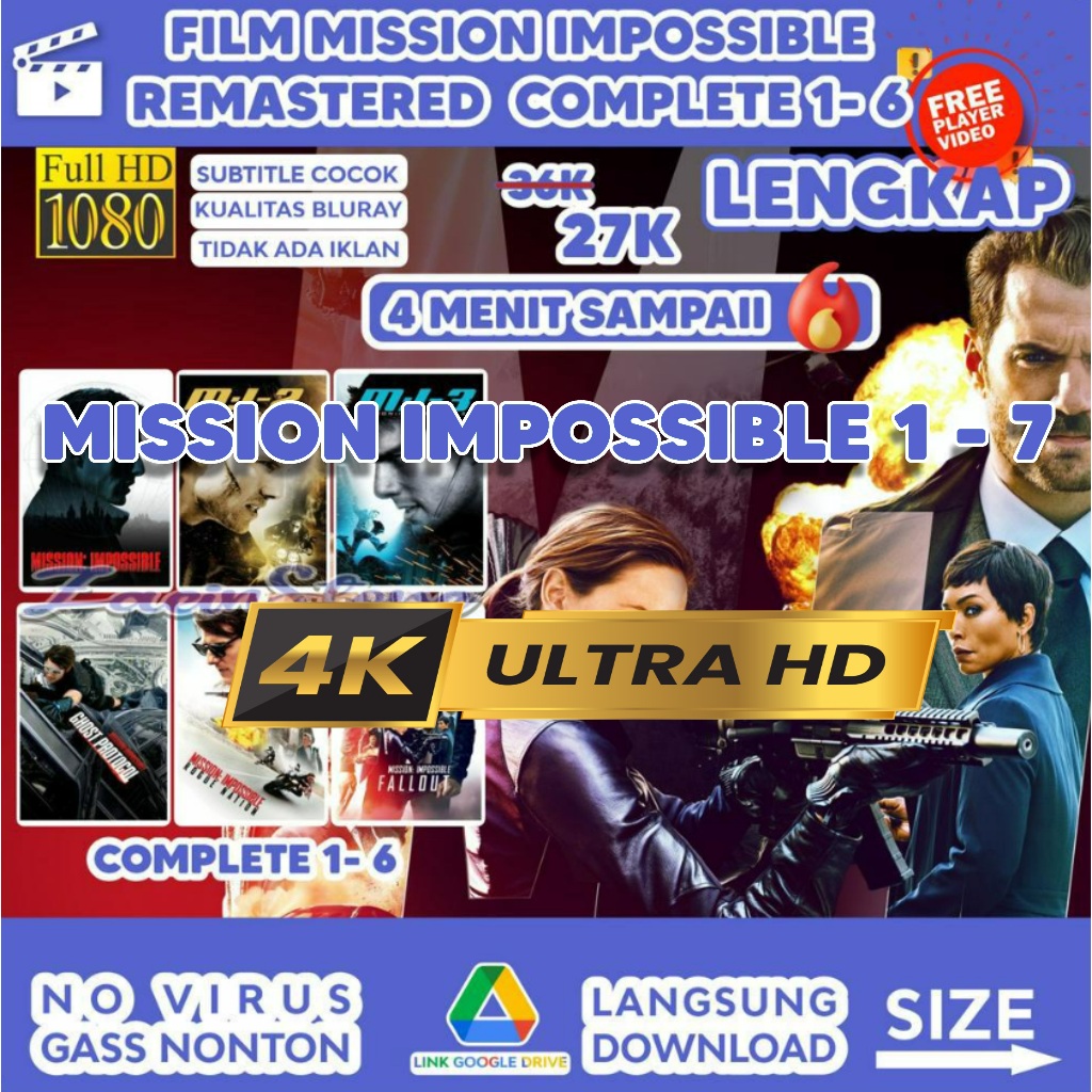 Jual MISSION IMPOSSIBLE COMPLETE LENGKAP 1 - 7 LAST FAST AND FURIOUS ...