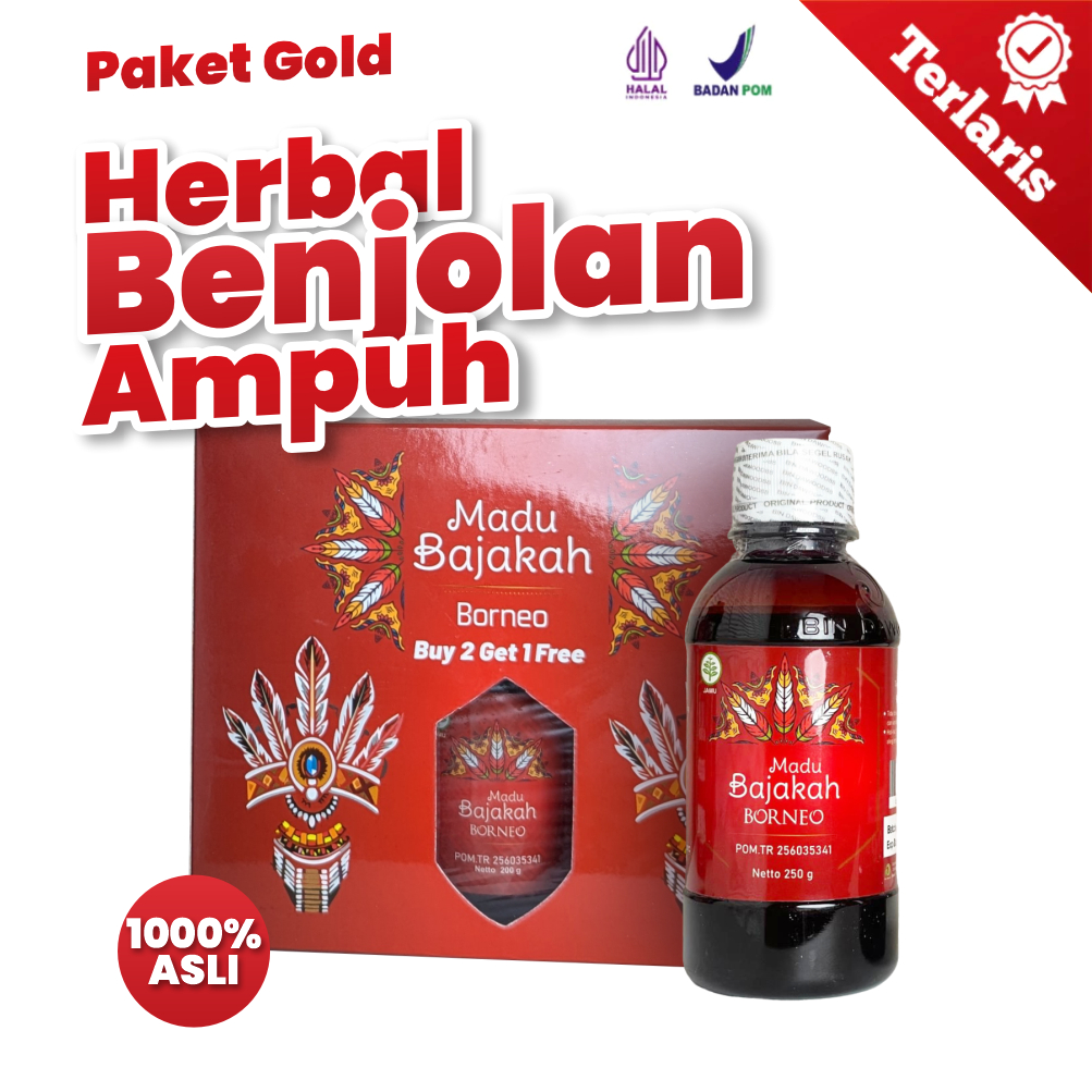 [ORIGINAL] MADU BAJAKAH BORNEO PAKET GOLD  Bajaka Original Asli Kanker Tumor Benjolan