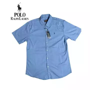 Kemeja Polo Ralph Lauren Pria Lengan Pendek Bordir Slim Fit