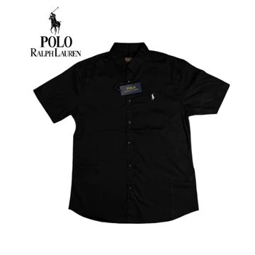 Kemeja Polo Ralph Lauren Pria Lengan Pendek Bordir Slim Fit