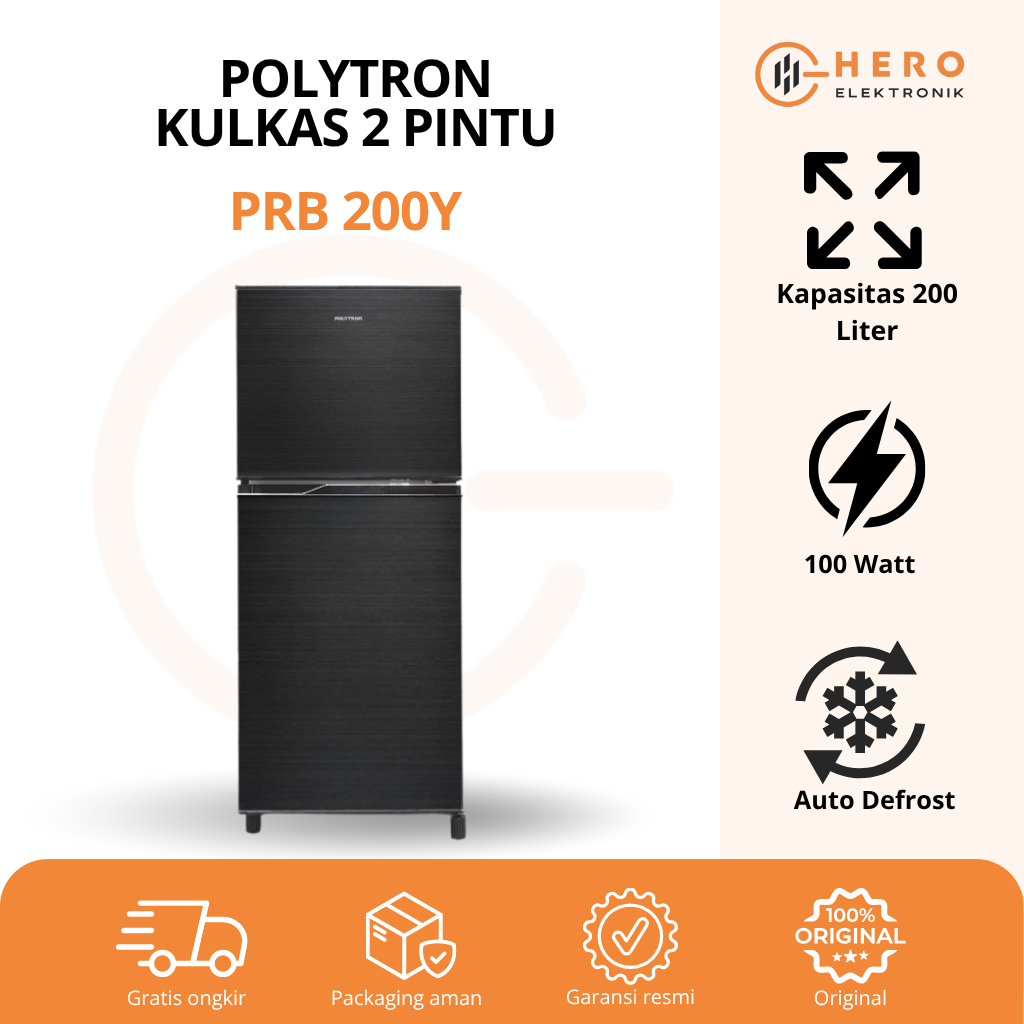 Jual Polytron PRB 200Y Kulkas 2 Pintu 200L Original | Shopee Indonesia