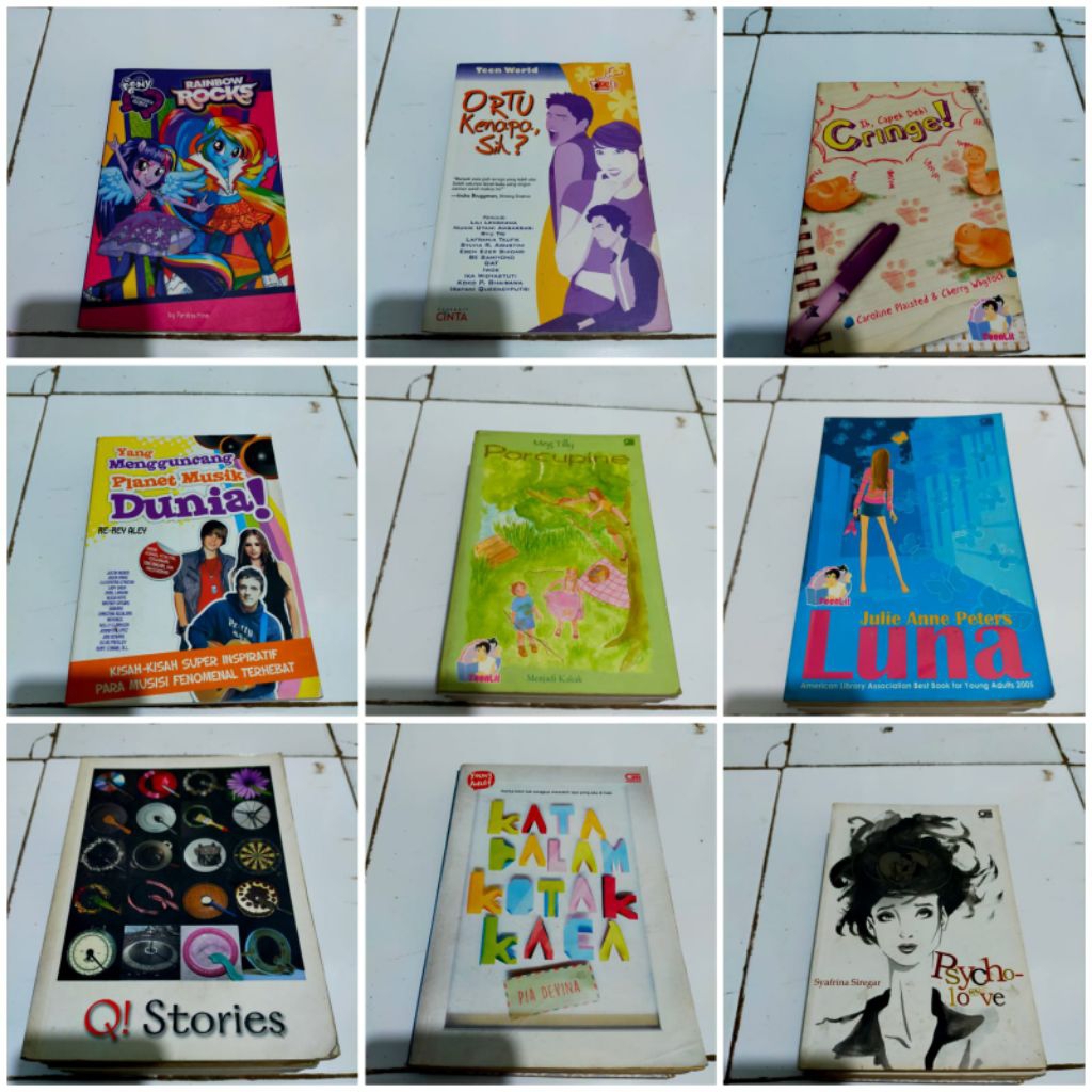Jual Novel Kata dalam kotak kaca / Luna / Psychology love / Moshi moshi ...