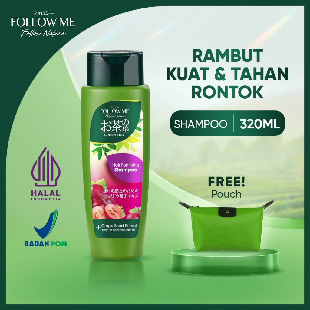 Jual Follow Me Follow Nature - Green Tea Hair Fortifying Shampoo ...