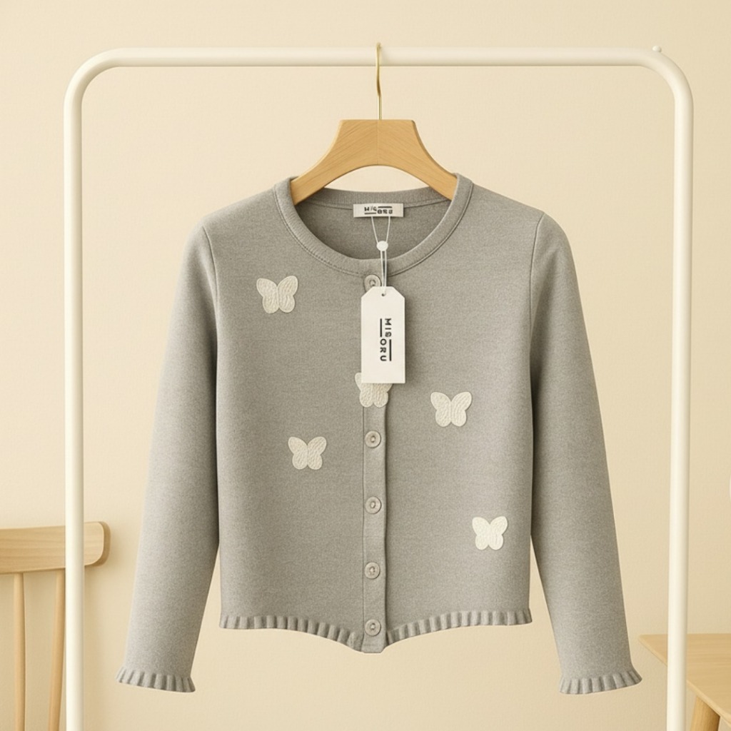 Jual Misoru Butterfly Knit Cardigan Outer Atasan Wanita Women Basic ...