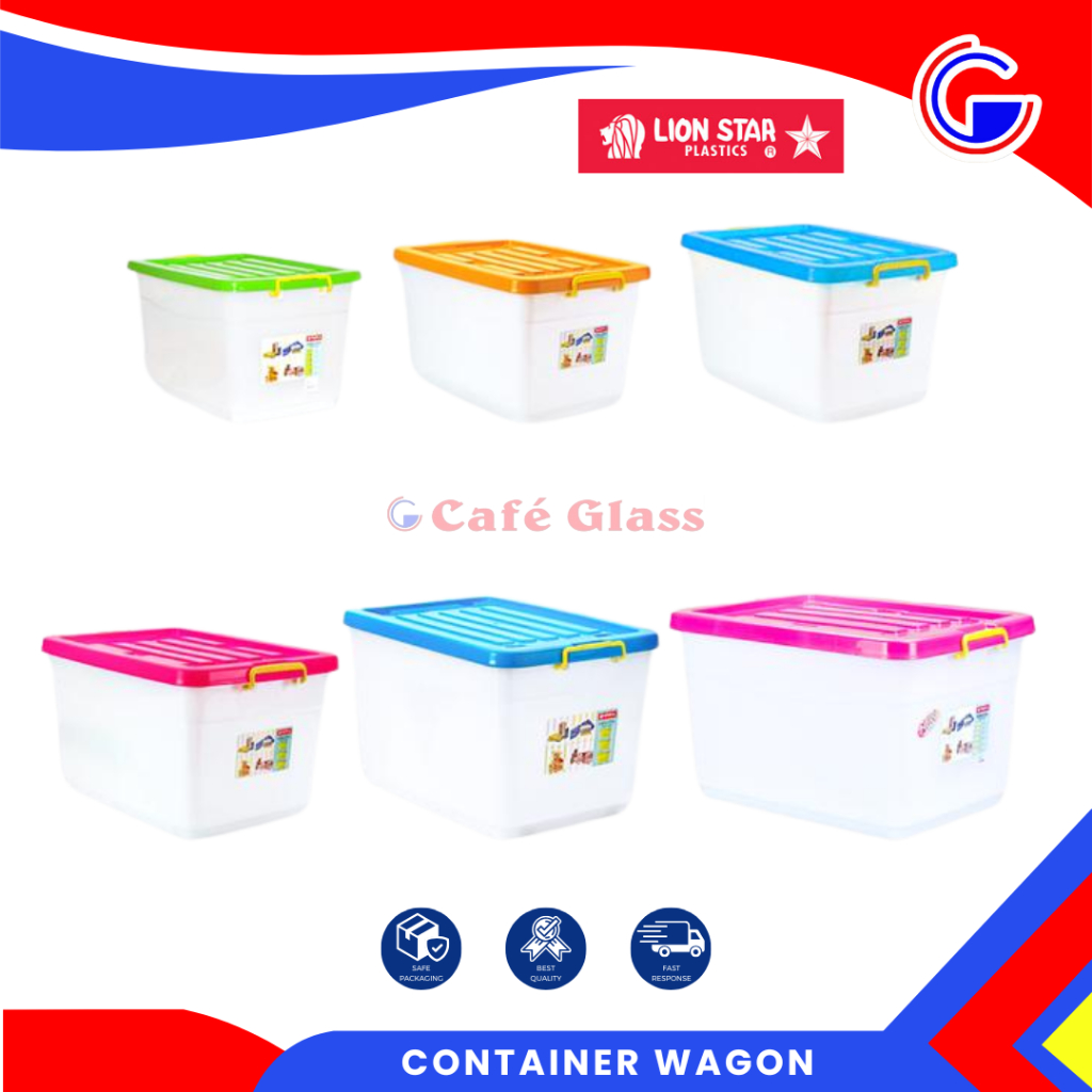 Container Box Plastik Penyimpanan Baju/Mainan - Kotak Plastik Wadah - Container Wagon Lion Star