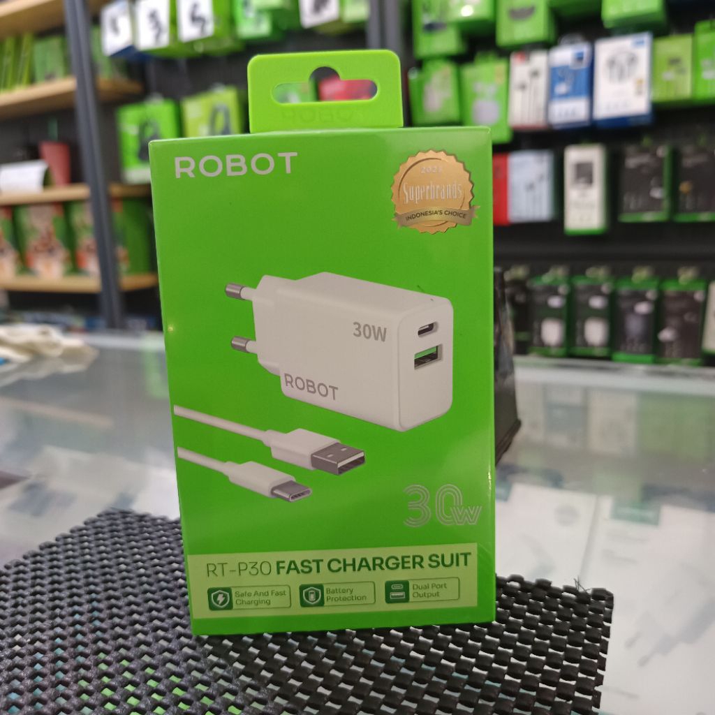 Jual ROBOT RT-P30 | FAST CHARGING 30WATT | USB TYPE-C | Shopee Indonesia