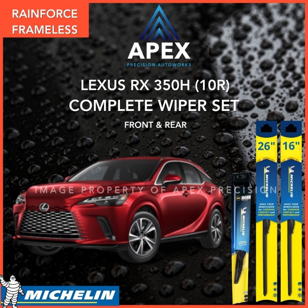 Jual BUNDLING MICHELIN RAINFORCE FRAMELESS & RAINFORCE REAR - LEXUS RX ...