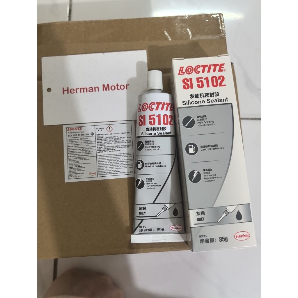 Jual Lem Gasket Packing Silicone Sealant Henkel LOCTITE SI 5102 Grey ...