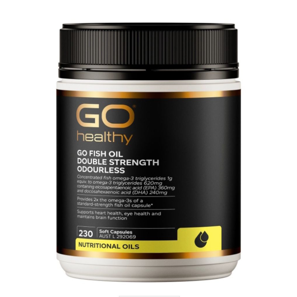 Jual Go Healthy Fish Oil Double Strength Odourless 230 soft gel ...