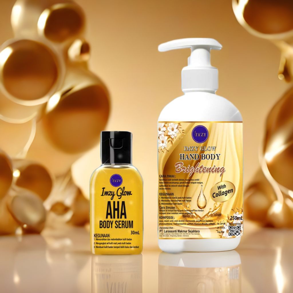 Jual Imzy glow Paket Aha body serum dan handbody brightening collagen ...
