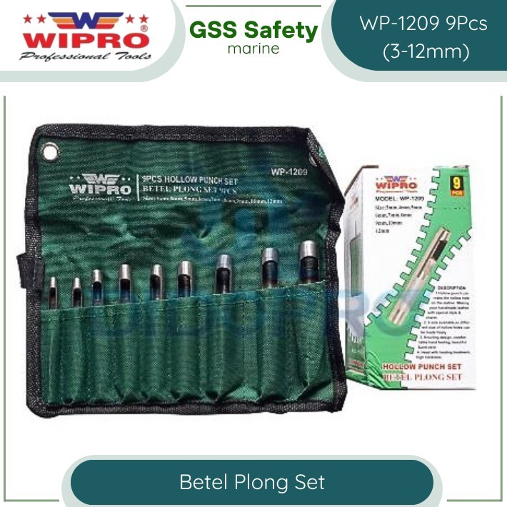 Jual WIPRO Betel Plong Set 9Pcs WP-1209 (3-12mm) - Hollow Punch Set ...
