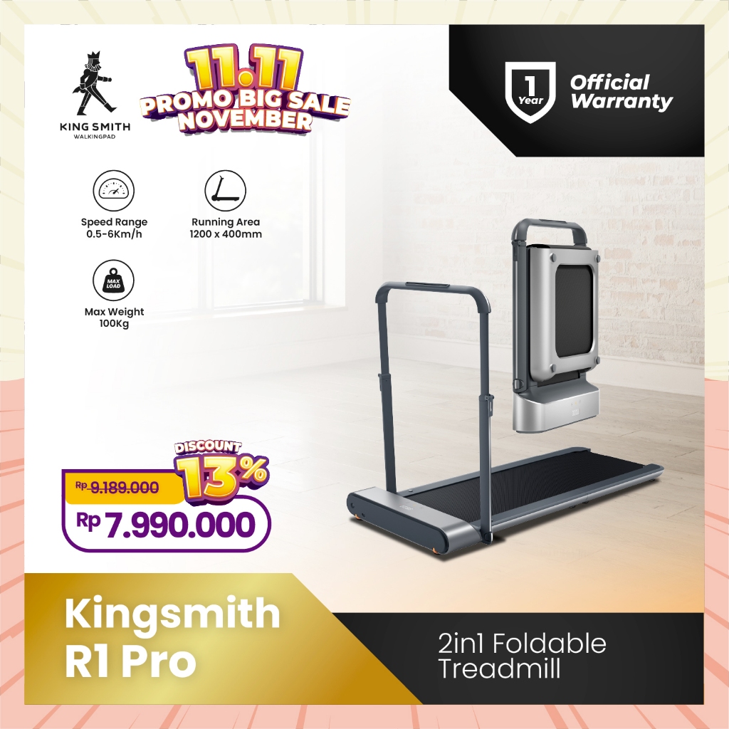 Kingsmith WalkingPad R1 PRO in Foldable Gym Fitness Treadmill