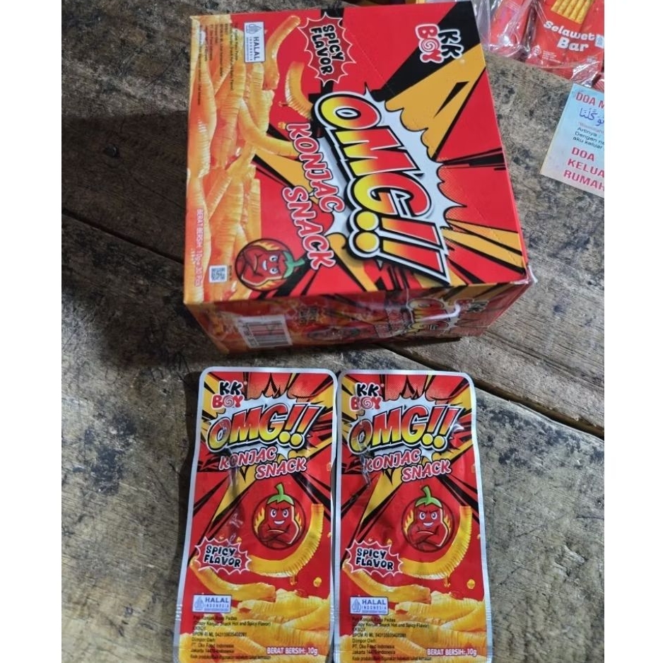 Jual KK BOY OMG KONJAC SNACK SPICY FLAVOR ( 30 PCS) | Shopee Indonesia