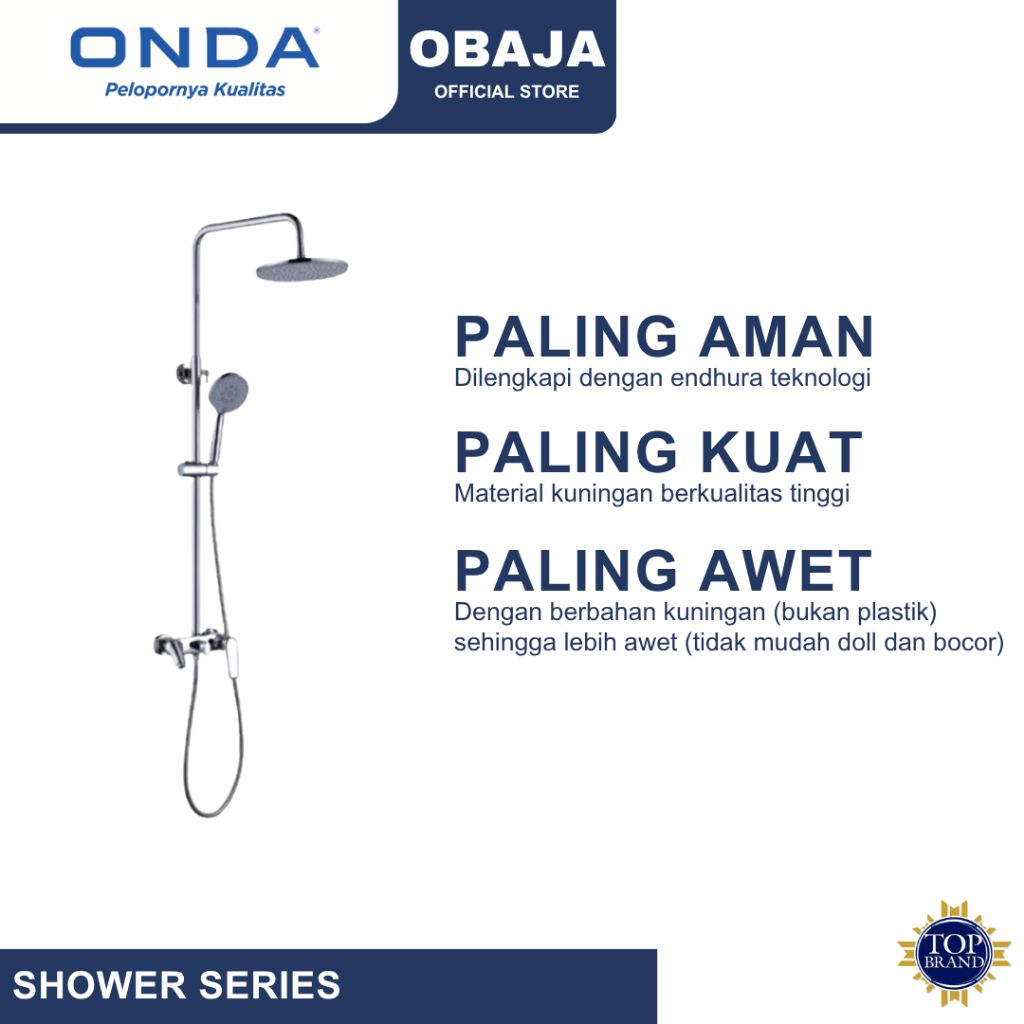Jual Onda Rain Shower Full Set R Fres Onda / Satu Set Tiang Shower R ...