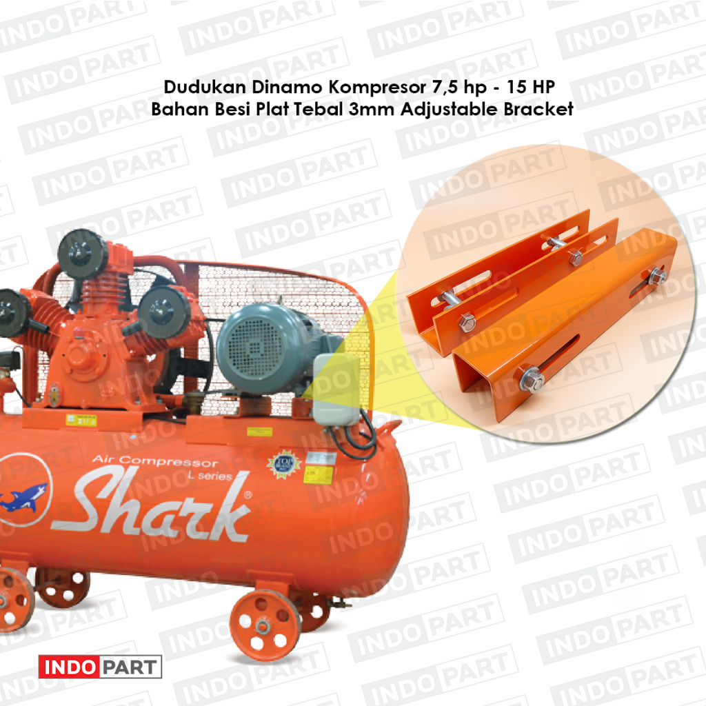 Jual Dudukan Bracket Kaki Dinamo Engine Kompresor Angin 7.5 Hp - 15 Hp ...