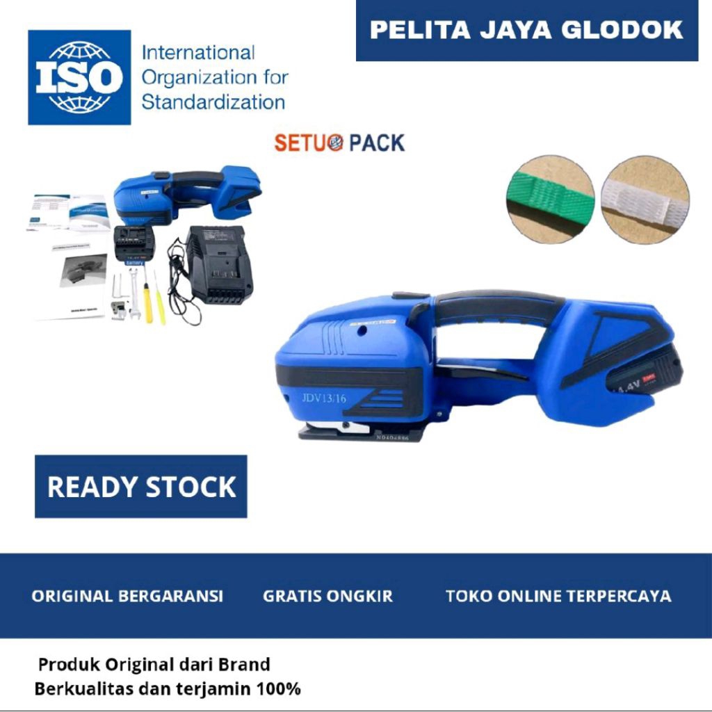 Jual Electric Hand Strapping Tool Machine JDV16/13 Pet PP + Battery ...