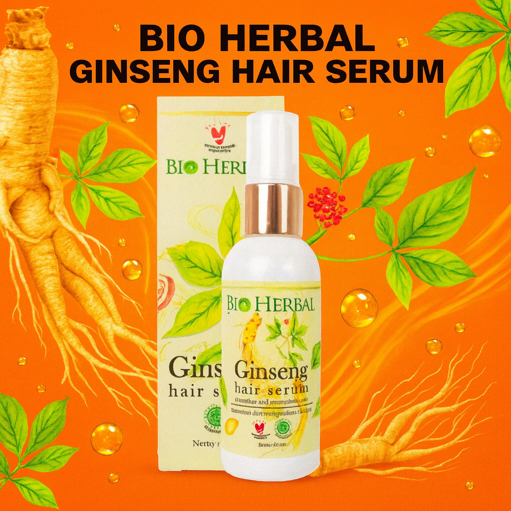 Jual Bio herbal Ginseng Hair Serum Rambut 60 ml Original BPOM | Shopee ...